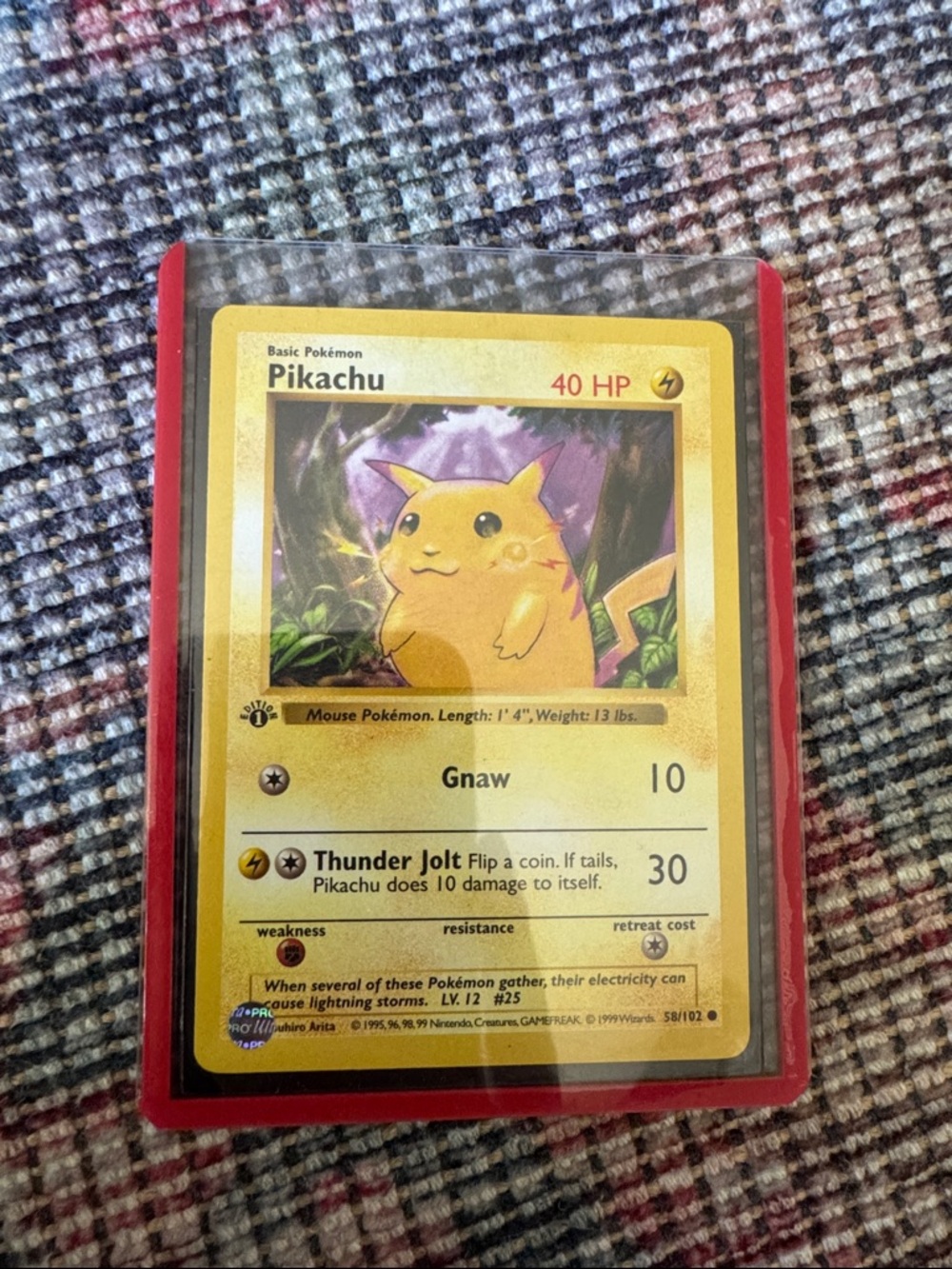 Base Set Pikachu – 1st Edition (58/102)